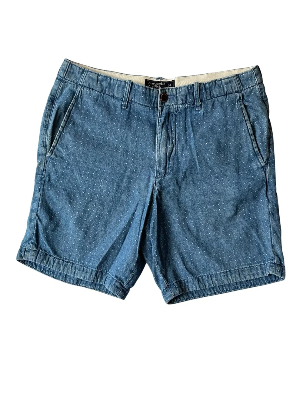 Abercrombie & Fitch Y2K chino shorts 32 Light blue polka dot 7